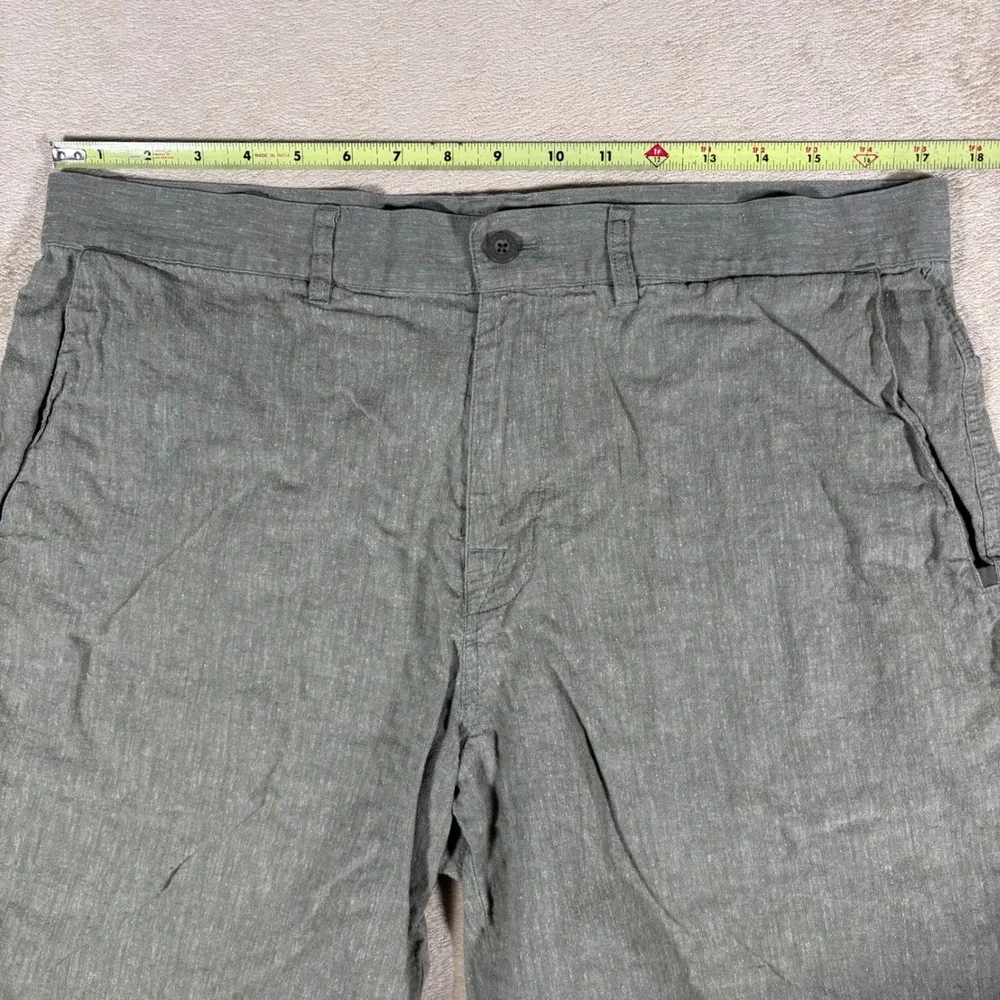 Patagonia Shorts Mens 34 Green Hemp‎ Blend Step Back Hiking Outdoors Lightweight